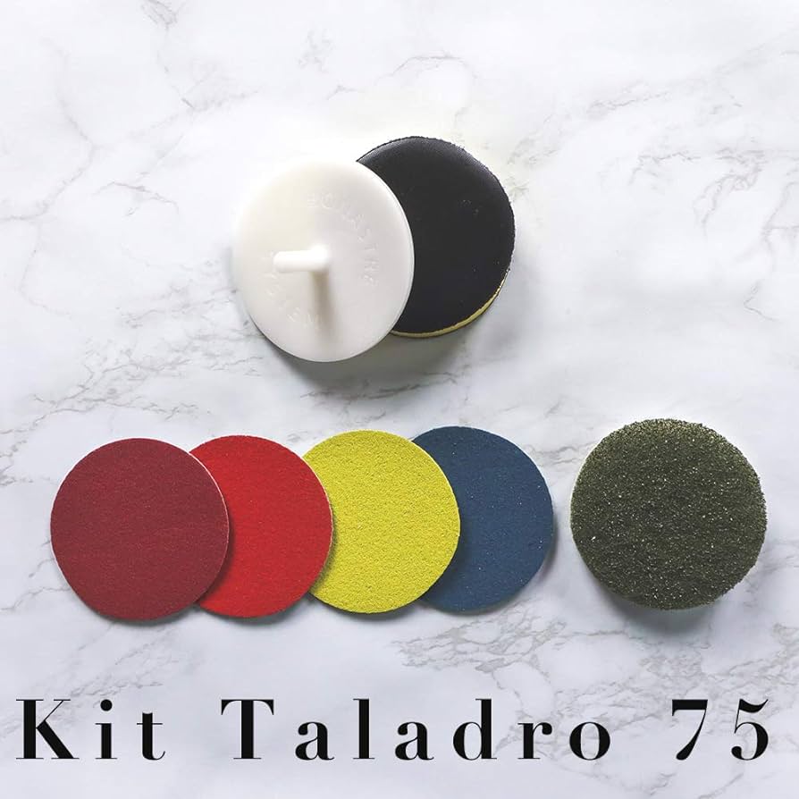 Kit Magic Renova de taladro para Pulido y Abrillantado de mármol con agua 75 mm.