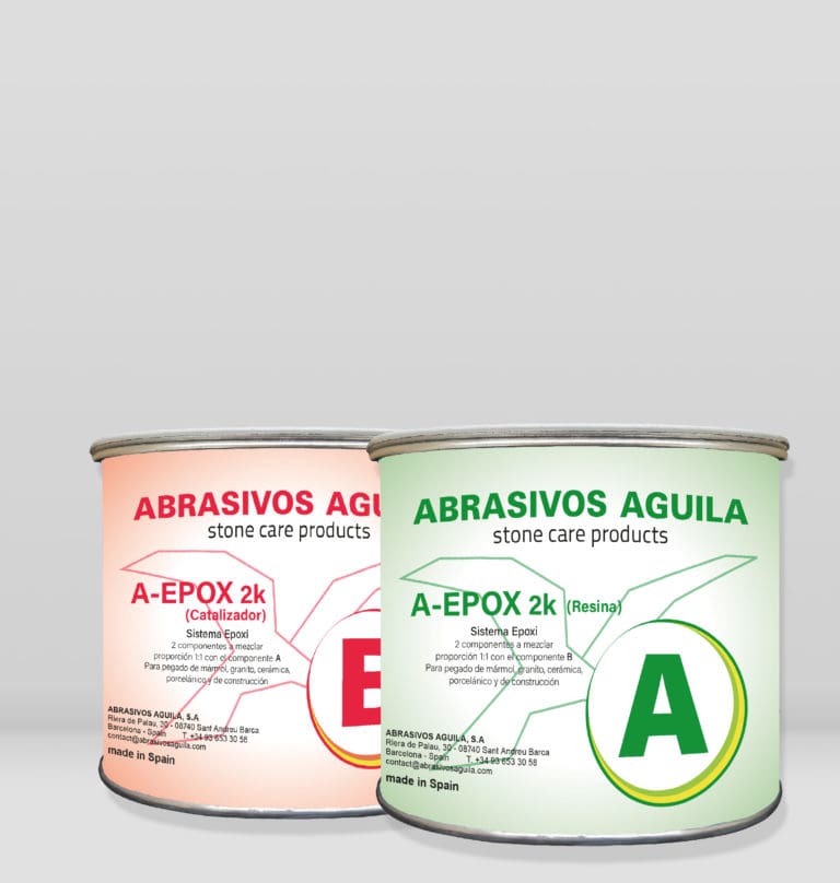 Masilla epoxi 2 componentes A-Epox 2K A+B para hormigón, mármol, terrazo,  granito, gres porcelánico y cerámico 750 ml.