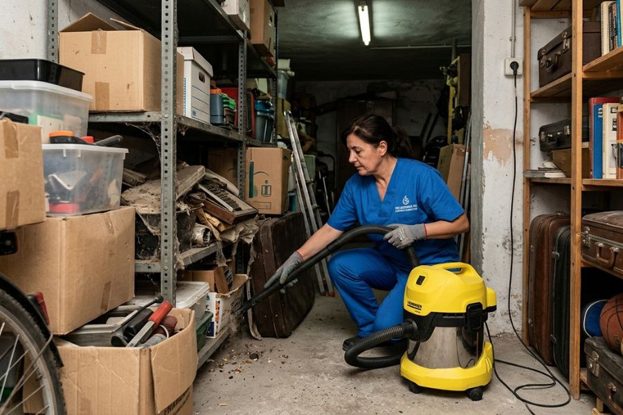Limpieza de trasteros qué productos y máquinas necesitas